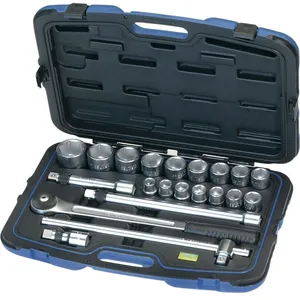 HEYTEC Jeu de clés à douille 50810131080 21 pièces 3/4 po. ouverture de clé 19-50 mm nombre de dents 72 6 pans
