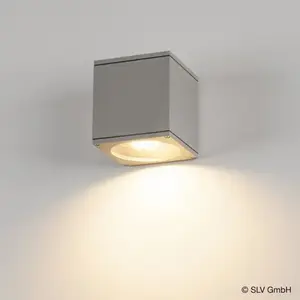 SLV buiten wandlamp Big Theo Wall Out - zilvergrijs pas cher