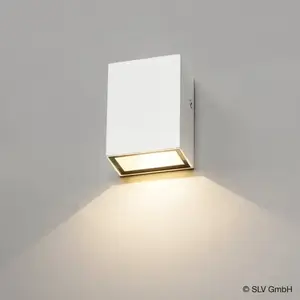 SLV 232461 QUAD 1 wall lamp, square, white, LED, 1x3W, warm-white pas cher