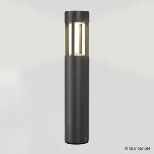 SLV - Borne extérieure LED Slots IP44 H46 cm - Anthracite 46,5 cm Jaun...