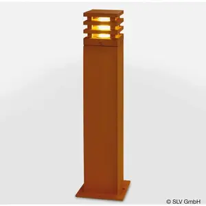 SLV buiten sokkellamp Rusty Square 70 - led - geroest staal