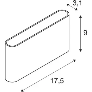 SLV, Éclairage d'extérieur, OVAL 18 (860 lm, IP65)