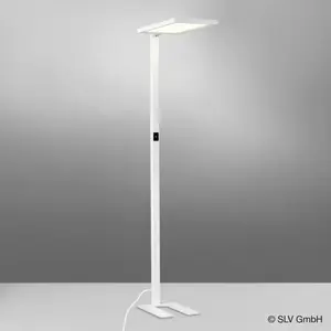 SLV Worklight Lampadaire, éclairage intérieur LED, éclairage de bureau, lampe de bureau à domicile, lampe de lecture, 4000 K, 79 W, 7600 lm, blanc pas cher