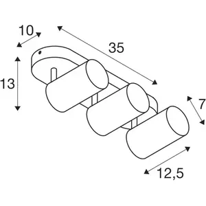 SLV, Applique + plafonnier, Asto Tube (GU10) pas cher