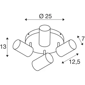 SLV, Applique + plafonnier, Asto Tube (GU10) pas cher