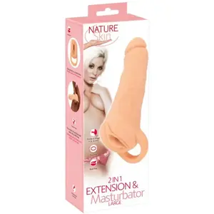Nature Skin 2 in 1 Masturbator Penis Sleeve 24 cm