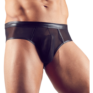 Svenjoyment Underwear Wetlook Slip Met Open Achterkant - ZwartVendu pargaystore