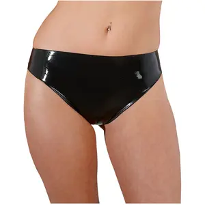 LateX Latex Slipje Klassieke Uitvoering met Strakke Look Maat 2XL Zwart pas cher