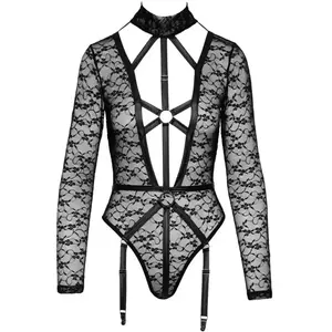 Cottelli LINGERIE Body met Bandjes - ZwartVendu parbol