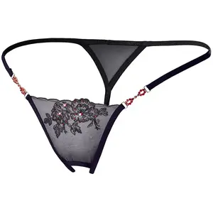 Cottelli Collection Sexy String Met Strass Steentjes En Open Kruisje pas cher