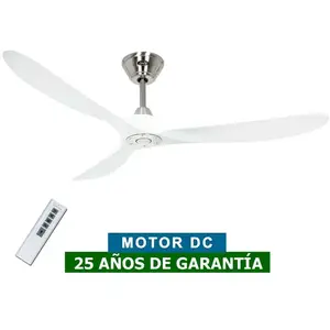 Casafan - Ventilateur de plafond 315224 eco genuino 152cm blanc/chrome... pas cher