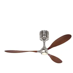 Certeo - Ventilateur de plafond Helico Paddel Noyer avec lumière pas cher