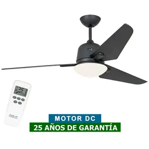 Certeo - Ventilateur de plafond avec lumière CasaFan 313298 eco aviatos 132 Gris basalte bg-bg pas cher