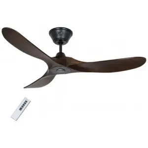 Comparateur de prix : Ventilateur de plafond Eco Genuino DC 122 Noir & Noyer
