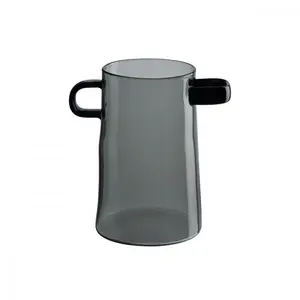 Vase Rayu en verre H17cm - Asa - Gris -