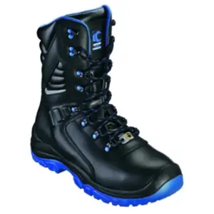 Craftland, Chaussures de travail, Hochstiefel TORGAU Schwarz/blau, S3S... pas cher