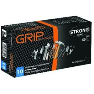 Stronghand, Gants de protection, Gant jetable Grip,nitrile,non poudré, noir,taille 9, boîte=50 pièces (9) pas cher