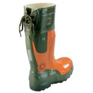 FP Botte de sécurité forestière Ulme Taille 46 olive/orange caoutchouc... pas cher
