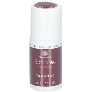 Alessandro Vernis à Ongles UV/LED Striplac Peel/Soak Velvet Red