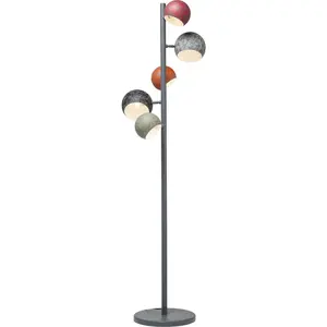 Kare Lampe, Grau, Rot, Orange, grün, 25.5 x 40 x 200 cmVendu parbol