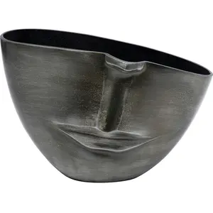 Kare Vase design demi-face - Anthracite - Vase décoratif pour fleurs -...