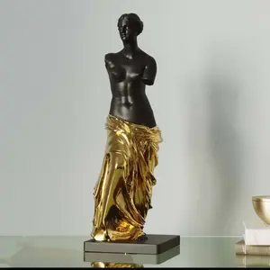 Statuette femme antique noire et dorée Kare Design pas cher