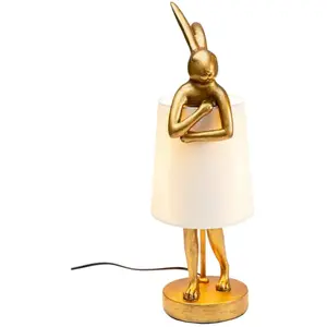 Comparateur de prix : Lampe Animal Lapin dorée et beige 50cm Kare Design