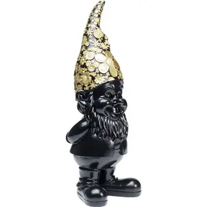 Kare Statuette nain debout en plastique Noir doré 61 cm pas cher