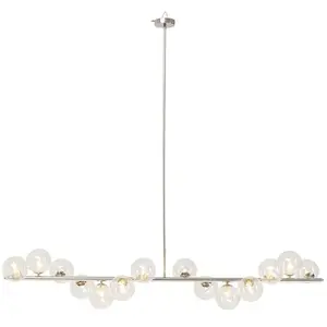 Comparateur de prix : Suspension - KARE - Scala Balls - 150cm - Chromée - 14 ampoules G9 LED