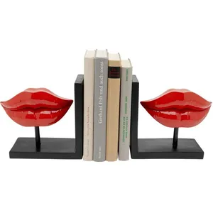 Serre-livres lèvres rouges set de 2 Kare Design pas cher