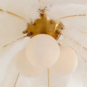 Suspension plumes blanches Kare Design pas cher