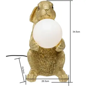 Comparateur de prix : Lampe lapin assis doré Kare Design