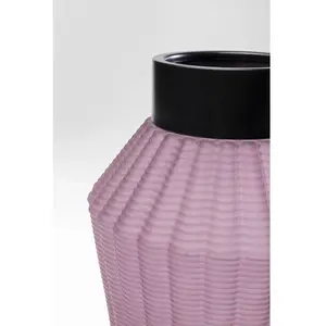 Vase - KARE - Barfly - Violet mat - 28 cm - Acier poudré et verre tein... pas cher