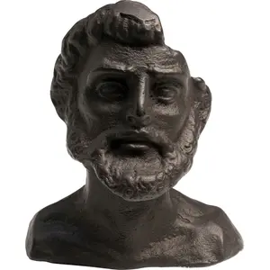 Objet décoratif - KARE - Déco homme barbu - Anthracite - 11 cm - Desig... pas cher