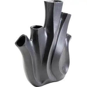 Vase Flame noir 29cm Kare Design pas cher