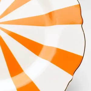 Borden Harlequin Ø22cm oranje (6/set) Kare Design pas cher