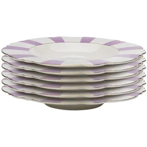 Soepborden Harlequin Ø23cm paars (6/set) Kare Design pas cher