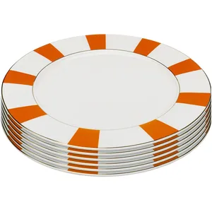 Borden Harlequin Ø27cm oranje (6/set) Kare Design pas cher