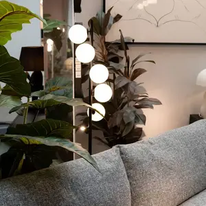 Lampadaire Scala Balls Milky 160cm noir Kare Design