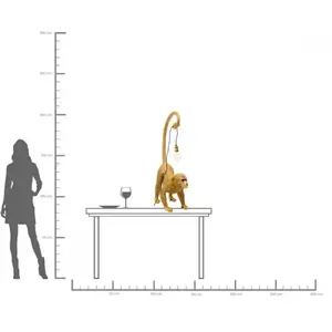 Lampadaire singe doré 120cm Kare Design pas cher