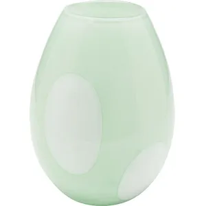 Vase Punti vert et blanc 30cm Kare Design pas cher