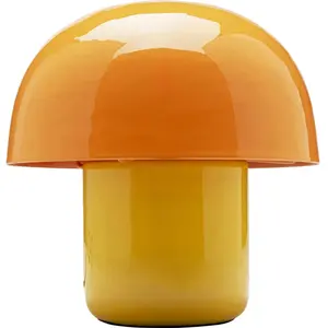 Lampe Mushroom Duo 20cm orange et jaune Kare Design pas cher