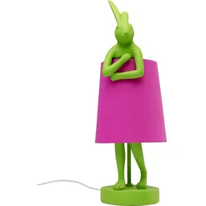 Comparateur de prix : Lampe Animal lapin verte et rose 50cm Kare Design