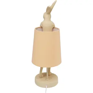 Lampe de table - Kare Design - Lapin beige et pêche - 50cm - Idéale pour enfants - Design mignon pas cher
