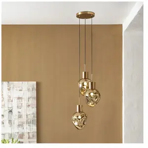 Suspension - KARE - Supernova - Verre et acier doré - 45 x 45 x 160 cm pas cher