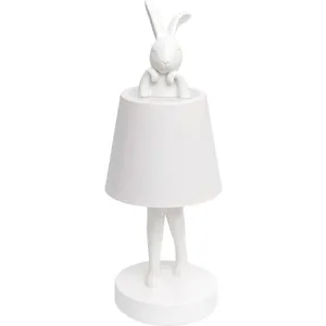 Lampe Animal lapin LED 29cm blanche Kare Design pas cher