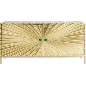 Buffet bas - KARE Design - Illumino - Bois massif - Jaune - Porte(s) e... pas cher