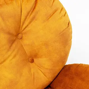 Fauteuil pivotant Cosy velours ocre Kare DesignVendu parcdiscount