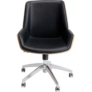 Chaise de bureau pivotante Rouven noire Kare Design pas cher