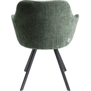 Chaise pivotante - Kare Design - Lady Loco Coco verte - Accoudoirs - Moderne - 120 kg max pas cher